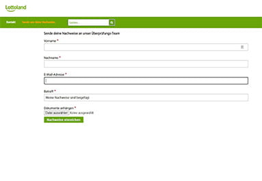 Verifiziert eure Daten beim Support von Lottoland