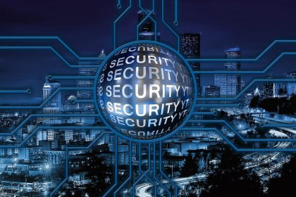 security logo vor einer stadt