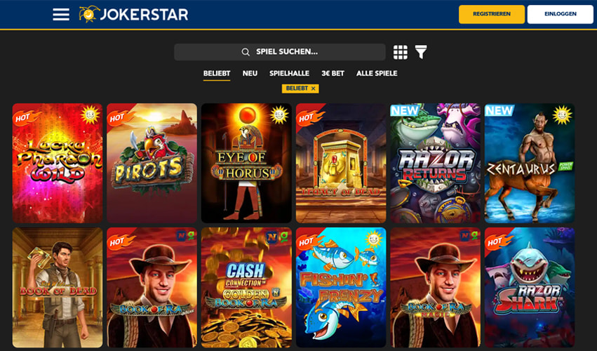 Jokerstar Spielangebot